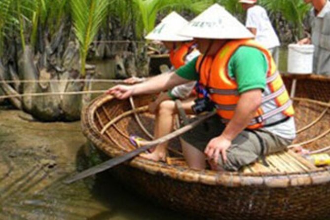 Basket Boat in Hoi An( visit water coconut forest,Crab fishing ) - The Spin and the Net Casting, Small Moments That Make the Day