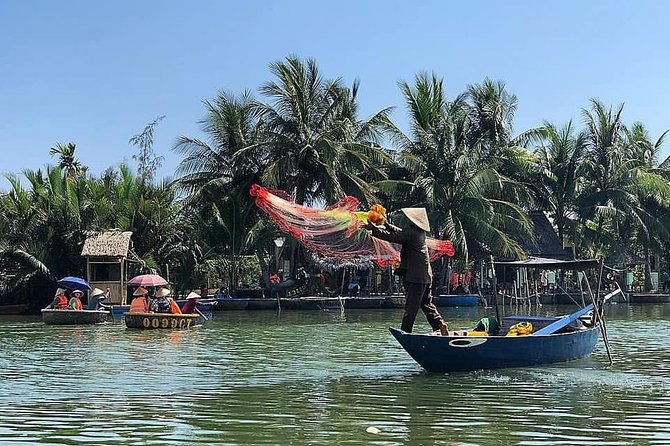 Basket Boat Riding at Bay May coconut village - Lively moments: spinning demos, fishing scenes, and party vibes