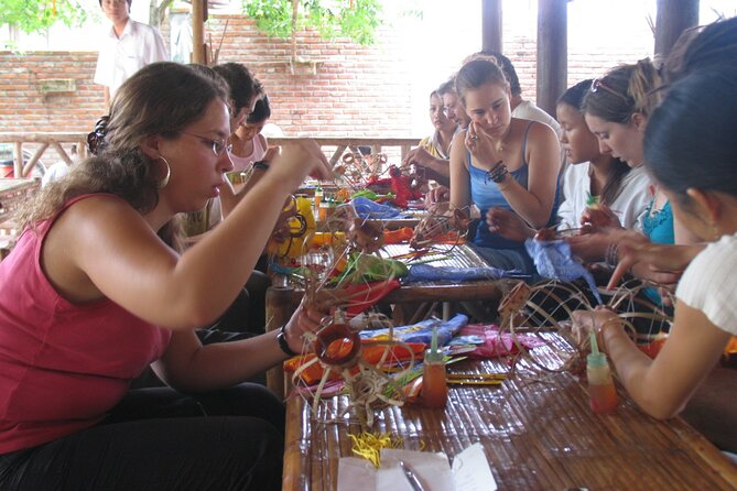 Basket Boat Tour from Da Nang/HoiAn by Lunch & Cafe Class Private - Bay Mau Coconut Forest and Cam Thanh Village, on a bamboo basket boat