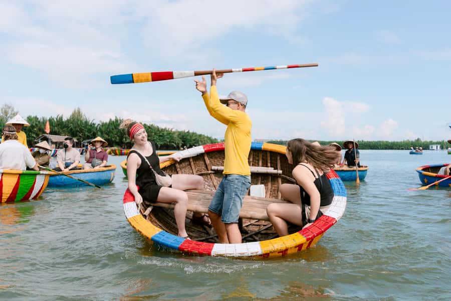 BUFFALO RIDING -BASKET BOAT & BIKE TOUR-HOI AN - Cycling through rice paddies and rural lanes