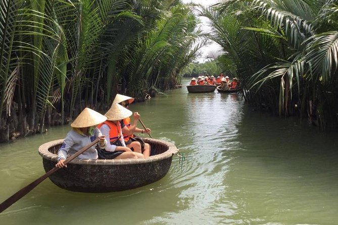 Cycling, Buffalo, Basket Boat ride in Hoi An - Water palm coconut and fishing with purple-crab nets