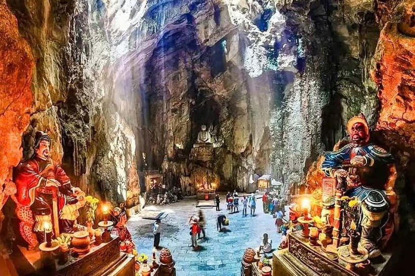 Da Nang: Marble Mountain, Monkey Mountain & Am Phu Cave Tour - Pickup, comfort on the ride, and the quick My Khe bonus