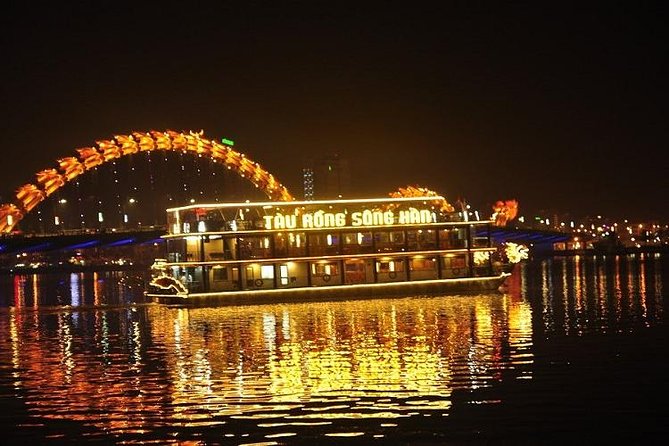 Da Nang Night Motorbike Tour & River Cruise Riding By Lady Rider - The evening route: Dragon Bridge, Love Bridge, APEC Park, and Sun Wheel