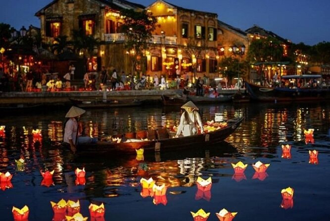 Experience Night Boat Trip and Floating Lantern on Hoai River - Hoai River at night: what this 20-minute experience actually gives you