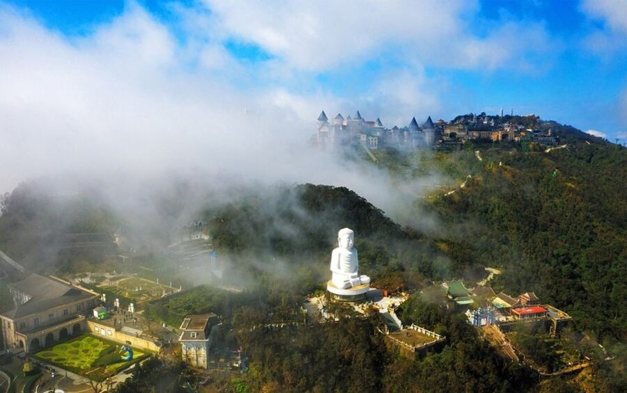 From Da Nang: Ba Na Hills and Golden Bridge tour & options - French Village and Fantasy Park: mini-Europe vibes plus ride time