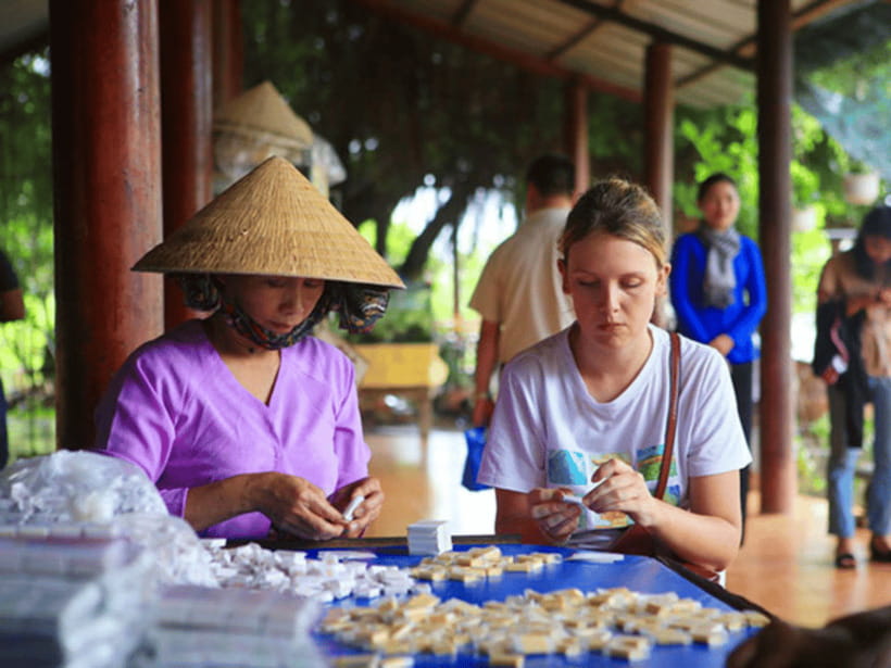From Ho Chi Minh: My Tho Ben Tre Mekong with Lunch - Sampan ride and canal time: coconut-lined views up close