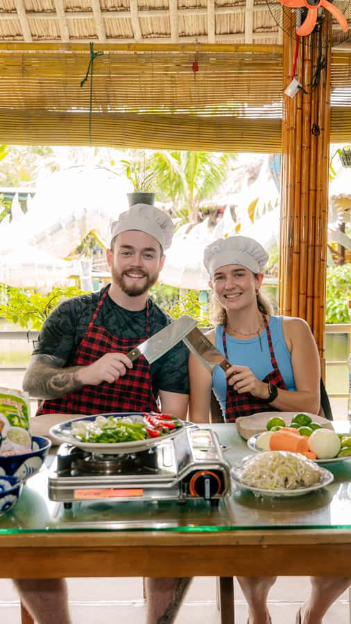 From Hoi An: Market Tour, Basket Boat Ride and Cooking Class - Starting at the Ivegan shop, then into Hoi An’s morning food stalls