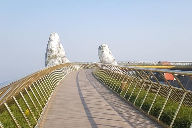 GOLDEN BRIDGE BA NA HILLS - CABLE CAR & Da Nang City PRIVATE TOUR - Golden Bridge Walk: Two Hands, One Big Photo Moment