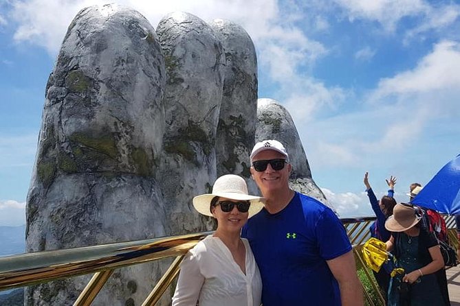Golden Bridge-Dragon Bridge-Marble Moutain-Monkey Mountain fromHoi An or Da Nang - Marble Mountains: Caves, Pagodas, and the Elevator Advantage