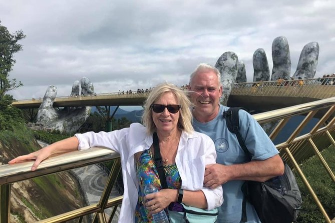 Golden Bridge-Monkey mountain-Dragon Bridge -Marble Mountain Fullday PrivateTour - Marble Mountains: five elements, caves, and elevator access
