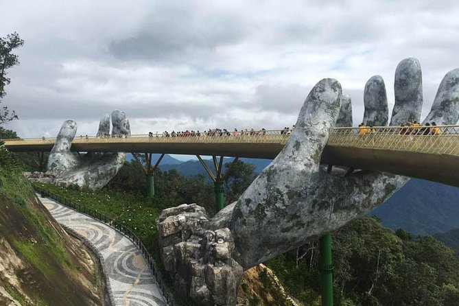 Golden Bridge-Monkey mountain-Dragon Bridge -Marble Mountain Fullday PrivateTour - The Golden Bridge: engineering, photos, and the reality of crowds