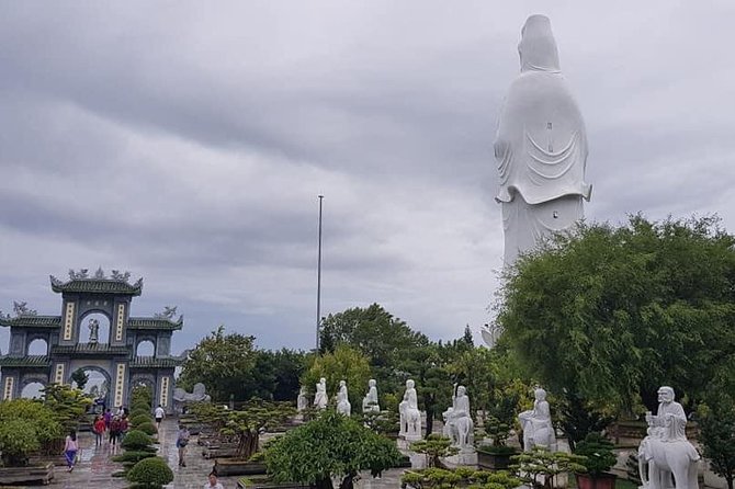 Guided Fullday Tour :Golden Bridge,Dragon Bridge,Marble Mountain,Monkey Mountain - Marble Mountains: War-Time Caves, Pagodas, and a Built-In Elevator