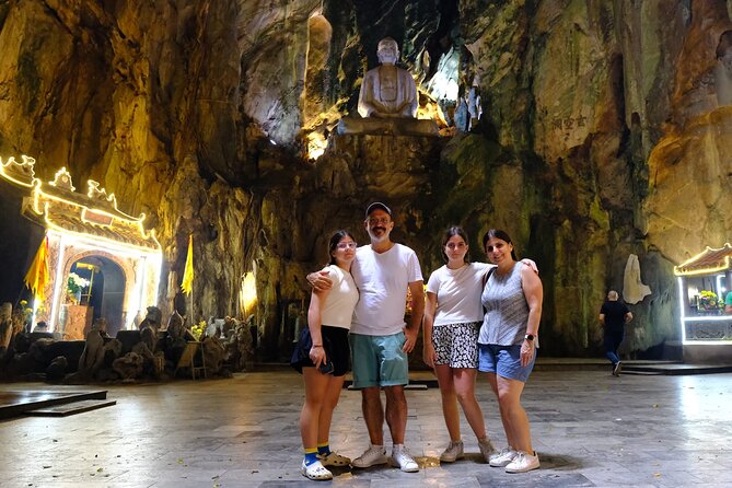 Guided Tour to Marble Mountain &HoiAn City-BoatRide-Night Market - Up at Marble Mountain: elevator rides, caves, and the Wood, Earth, Metal, Fire viewpoints