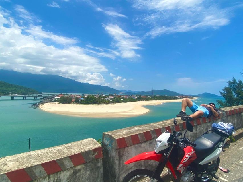Hai Van Pass Motorbike Tour from Hoi An or Da Nang - Down the My Khe beach road to Hai Van Pass, with coffee and coast views
