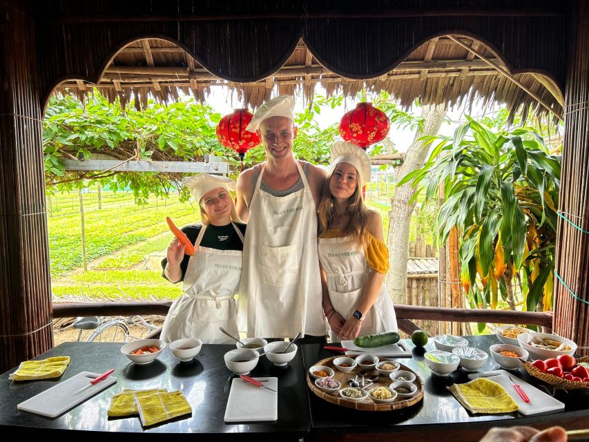 Hoi An: Authentic Cooking class in organic Herb Village - Cooking Class at the Water Wheel Restaurant, Four Dishes Farm to Fork