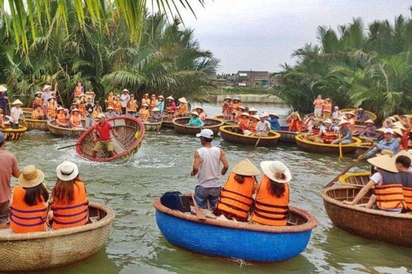 Hoi An: Cam Thanh tour on a Traditional Bamboo Basket Boat - A bamboo basket boat race, and why it is not just silly