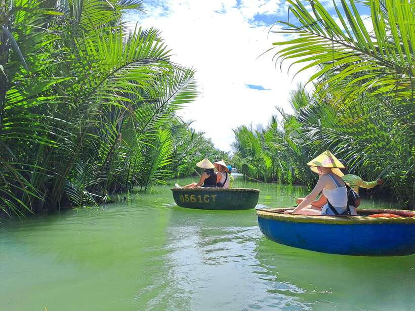 Hoi An City tour -Basket boat ride in the Coconut forest - From Old Streets to Palm-Village Waters: How the 5 km Coconut Forest Part Works