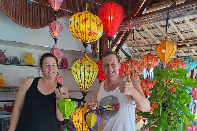 Hoi An City tour -Lantern Making and Silk Making process - Bamboo frame, colored silk, and the step-by-step you can follow