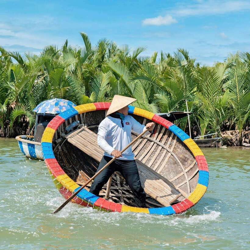 Hoi An: Coconut Basket Boat Ride by Hangcoconut - Cam Thanh Village Transfer and the Cua Dai River Cruise