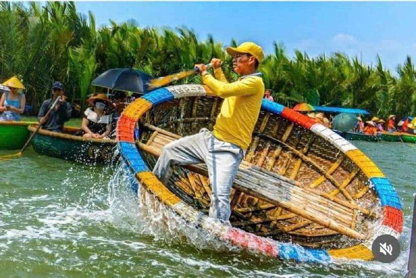 Hoi An: Coconut Basket Boat Ride by Hangcoconut - Karaoke on the River, Boat Performances, and the Party Energy Level