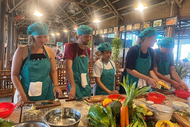 Hoi An Cooking Class With Market Tour and Bamboo Basket Boat Ride - Bay Mau Coconut Village: Round Bamboo Boat Ride in the Water Palm World