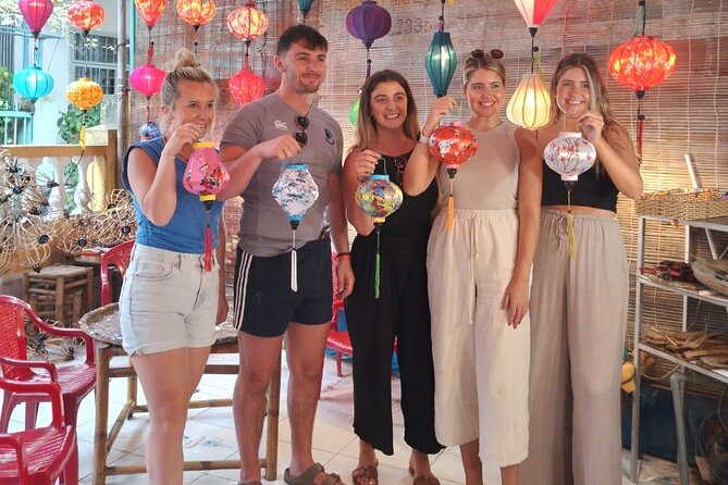 Hoi An Full Lantern Making Class , Basket Boat , Crab Fishing And Food - Lantern making in the Bay Mau coconut forest