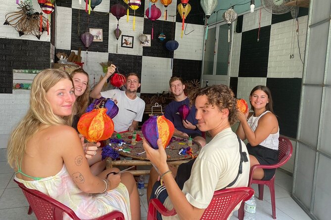 Hoi An Full Lantern Making Class , Basket Boat , Crab Fishing And Food - Ao Dai basket boat ride through the Bay Mau canals