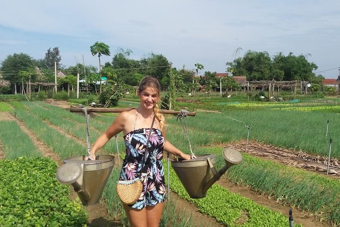 HOI AN Vegetable Village, Basket Boat, Palm Forest PRIVATE TOUR - Cam An Coconut Groves and Water Buffalo Views