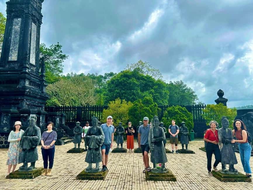 Hue Full-Day Tour from Da Nang/Hoi An with Imperial City - Thien Mu Pagoda at the end of the day, hill views over the Perfume River