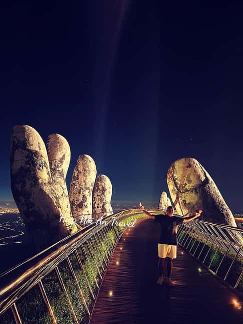 Private Sunset BaNa Hills With Golden Bridge Day Tour - “By Night” Station Stops: French Village, Street Music, and Temples