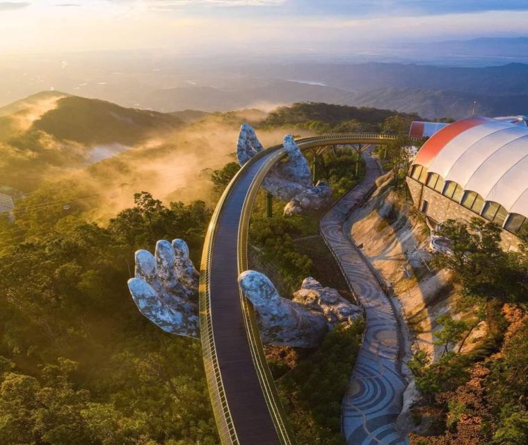 Private Tour Marble Mountain & Golden Bridge - BaNa Hills - French Village after the second cable car: shows, temples, and iconic set pieces