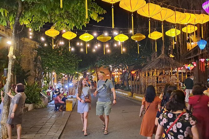 PRIVATE TOUR Marble Mountains-Hoi An Old town-Night Market-Boat - Night Market in Hoi An: lantern streets and easy photo time