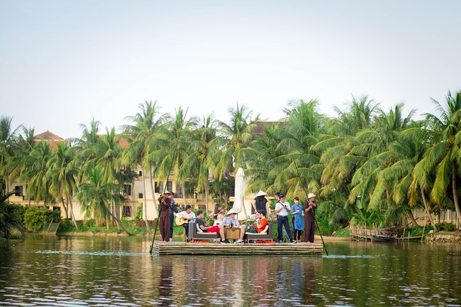 Romantic Dinning On The Bamboo Raft - From Hoi An Ancient Town to the river dinner spot