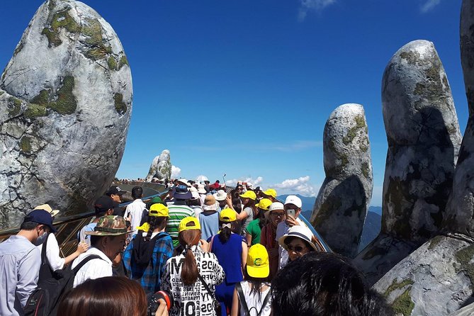 Round trip Transfer from Danang to Ba Na hills for Golden Bridge - Marble Mountains first, with caves and a carving workshop