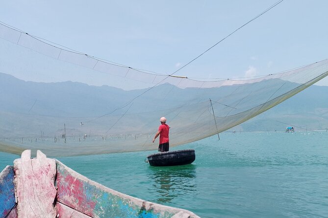 Vietnam/Lang Co Oyster Tour by Fishing & Tasting Oyster Flavors - Lap An Lagoon and the airplane-made long-tail boat